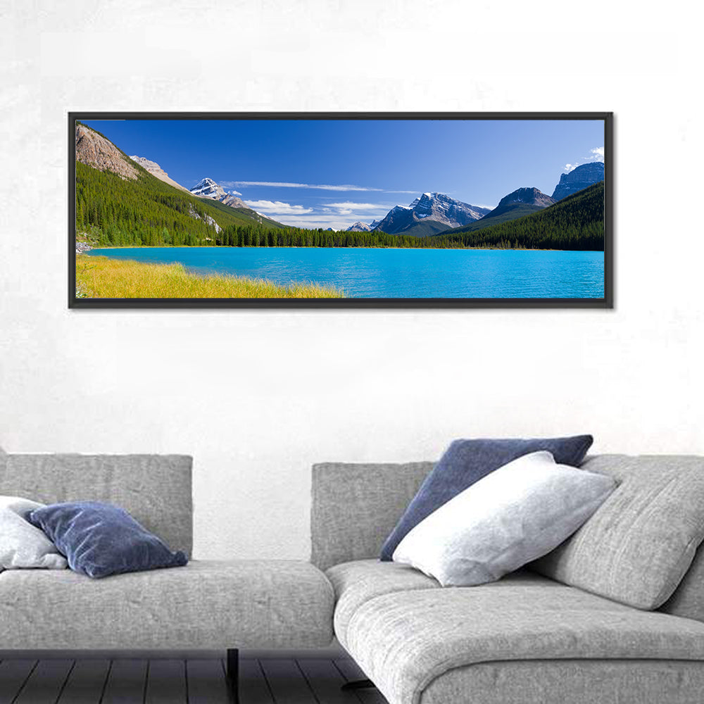 Jasper Lake with Driftwood Wall Art in a room, panoramic