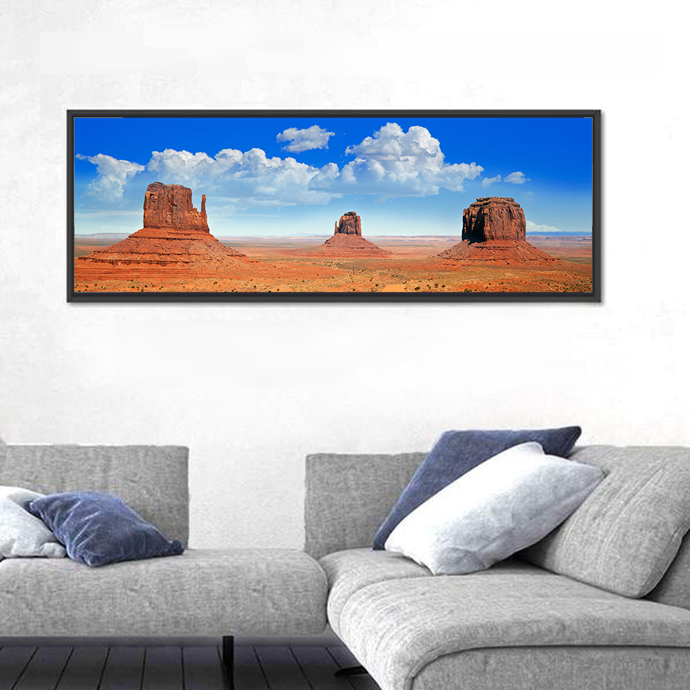 Monument Valley Buttes, Utah Wall Art in a room, panoramic