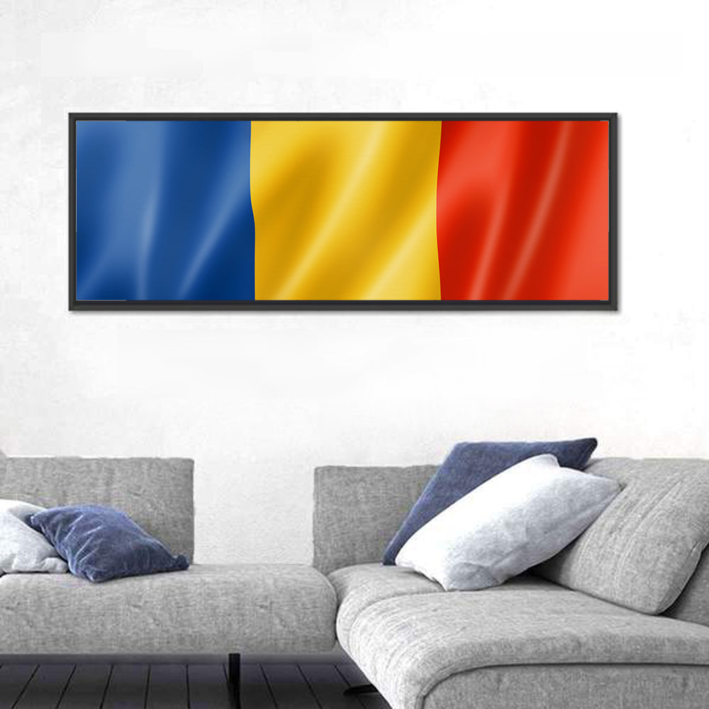 Romanian Tricolor Flag Wall Art