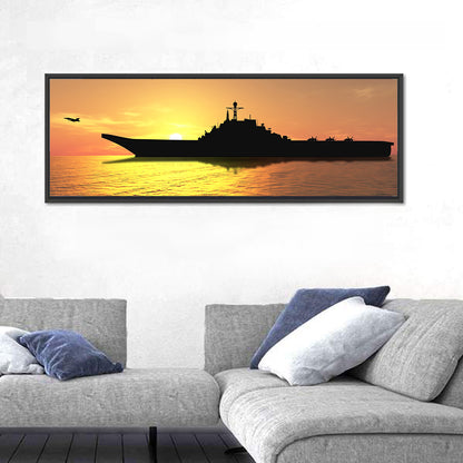 Aircraft Carrier On Sea Wall Art