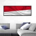 Indonesia Monaco Waving Flag Wall Art