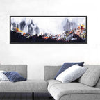 High-contrast Acrylic Mountains Wall Art