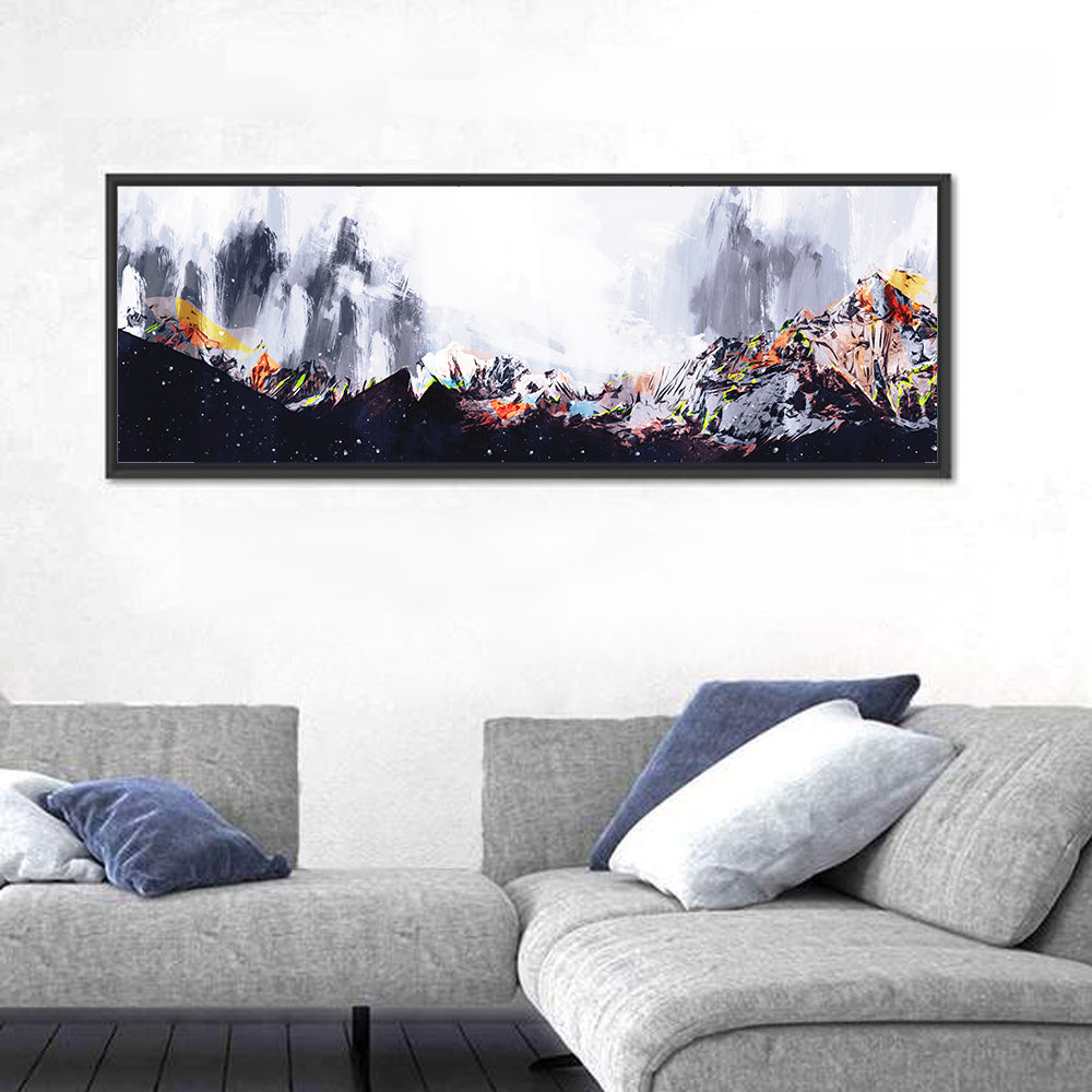 High-contrast Acrylic Mountains Wall Art