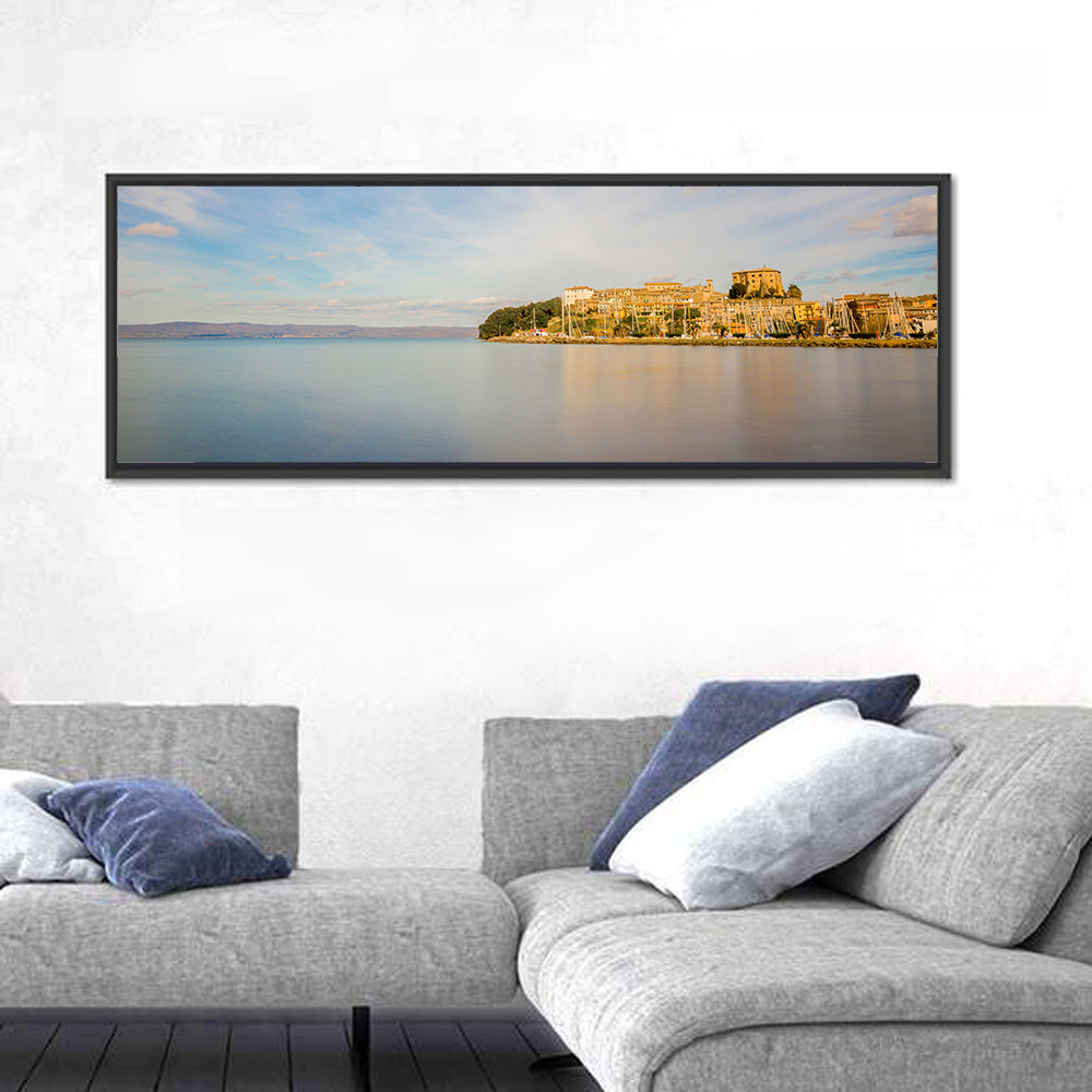 Bolsena Lakeside Harbor View Wall Art