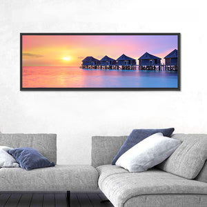 Sunset On Maldives island Wall Art