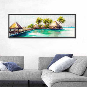 Over Water Bungalows Wall Art