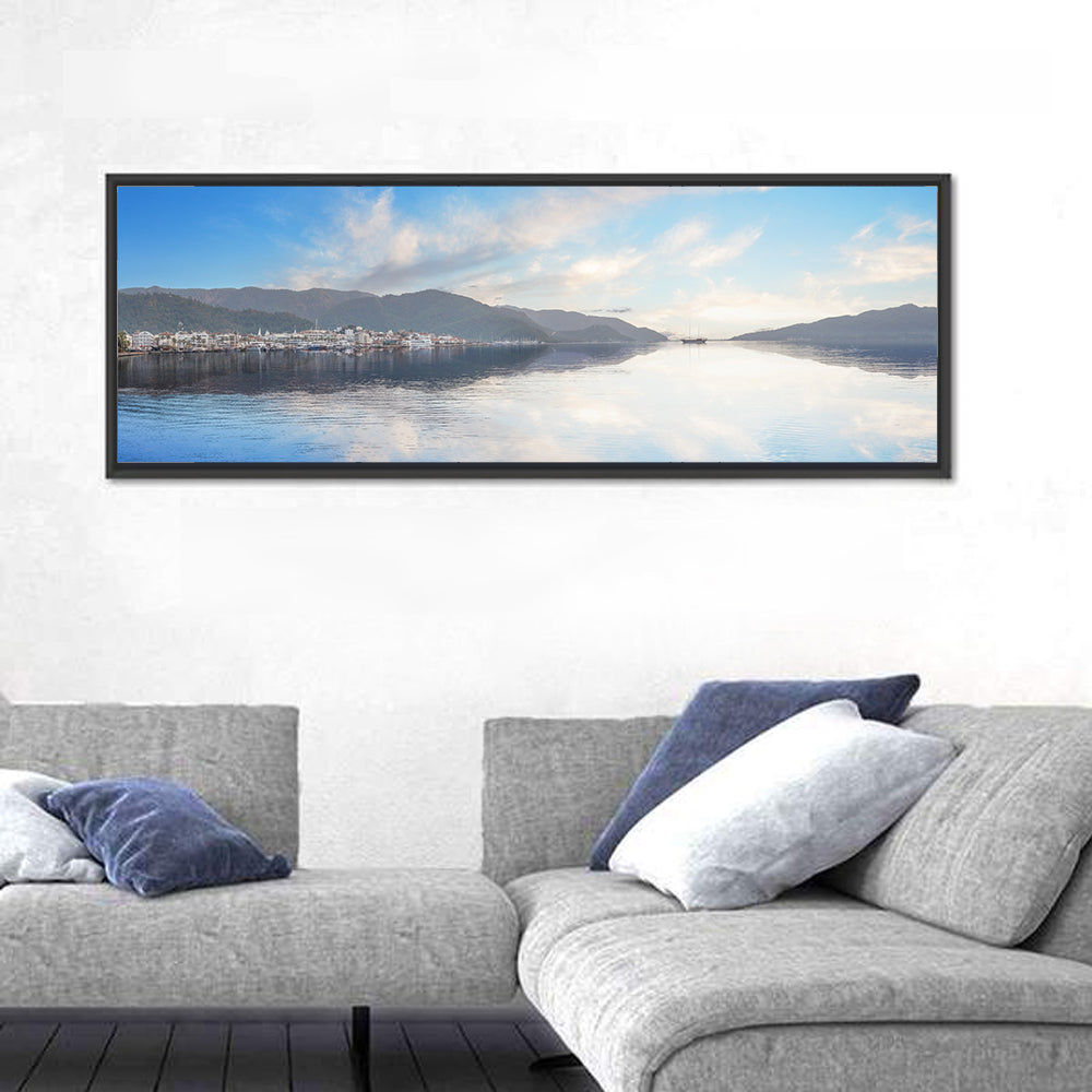 Marmaris Embankment, Turkey Wall Art in a room, panoramic