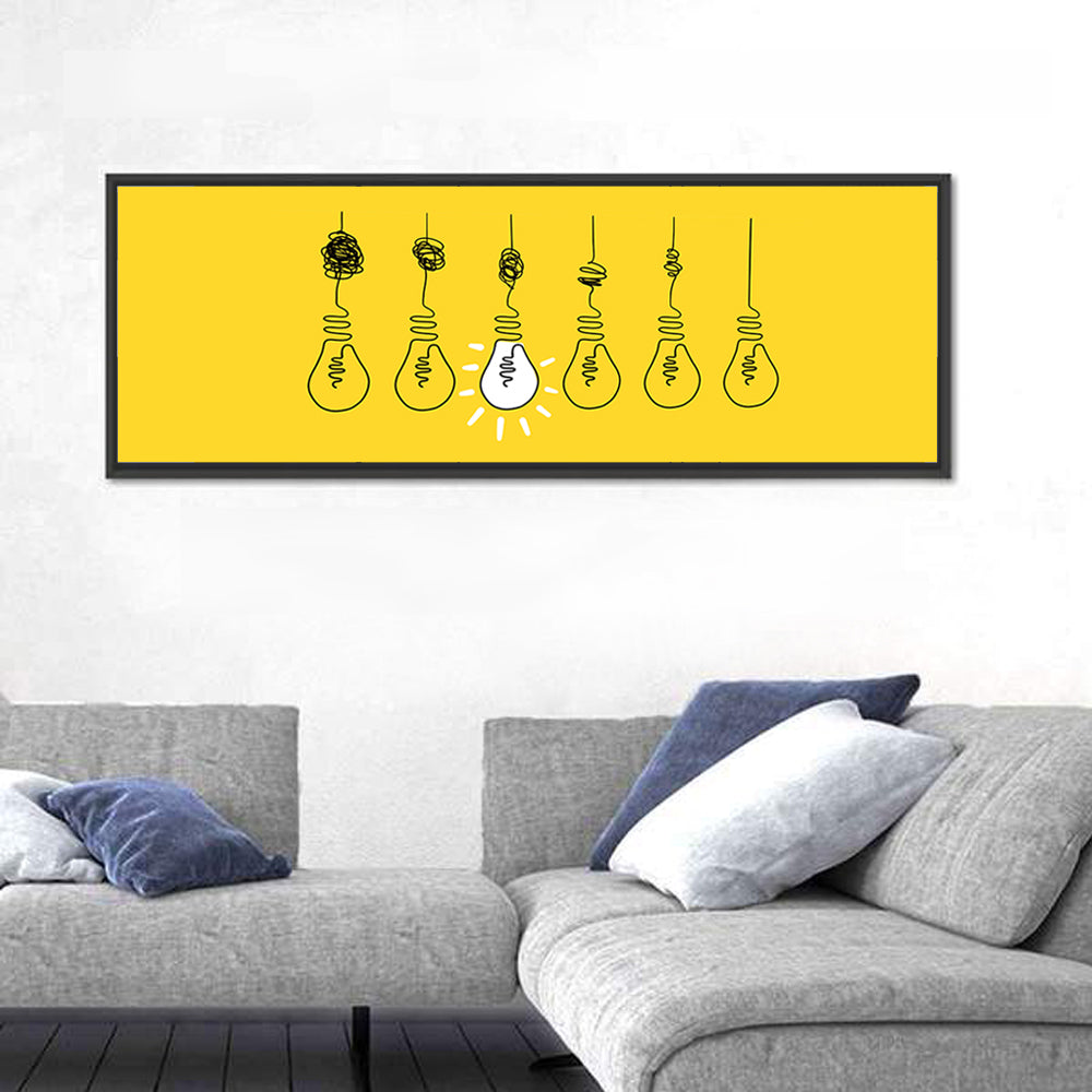 Lightbulb Progression from Complexity to Clarity Wall Art