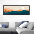 Mid Century Mountain Sunset Wall Art
