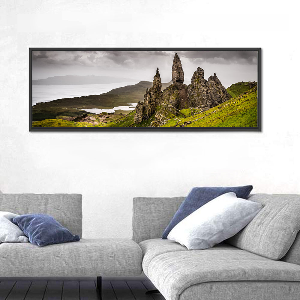 Old Man of Storr, Isle of Skye Wall Art in a room, panoramic