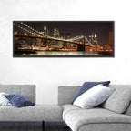 Brooklyn Bridge Night Skyline Wall Art