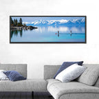 Mountain Lake Paddleboarders Wall Art
