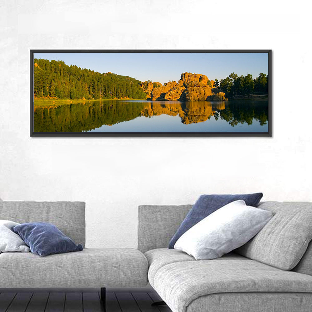 Sylvan Lake Golden Hour Reflection Wall Art