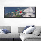 Wingsuit Duo Over Palau Coast Wall Art