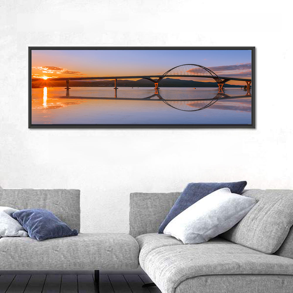 Champlain Bridge at Sunset Wall Art