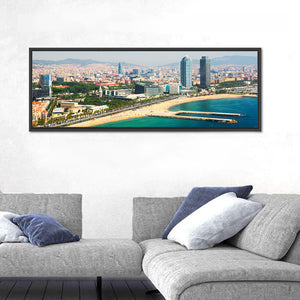 Barcelona From Mediterranean Sea Wall Art