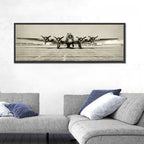 B-17 Bomber Front View Wall Art