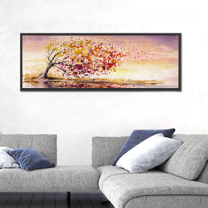 Autumn Tree On A Wind Wall Art