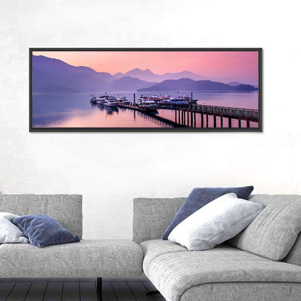 Sun Moon Lake at Dusk Wall Art