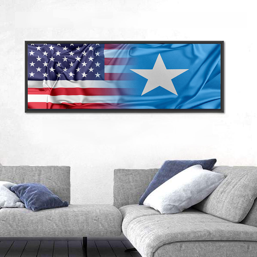 American and Somali Flags Wall Art