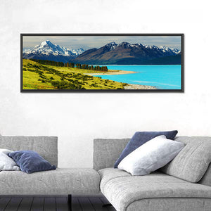 Mount Cook & Pukaki Lake In New Zealand Wall Art