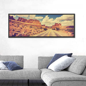 Vintage Desert Road In USA Wall Art