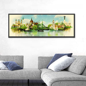 Watercolor Budapest Illustration Wall Art