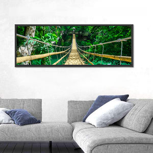 Bamboo Pedestrian Hanging Bridge Wall Art