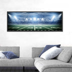 Floodlit Soccer Stadium at Night Wall Art