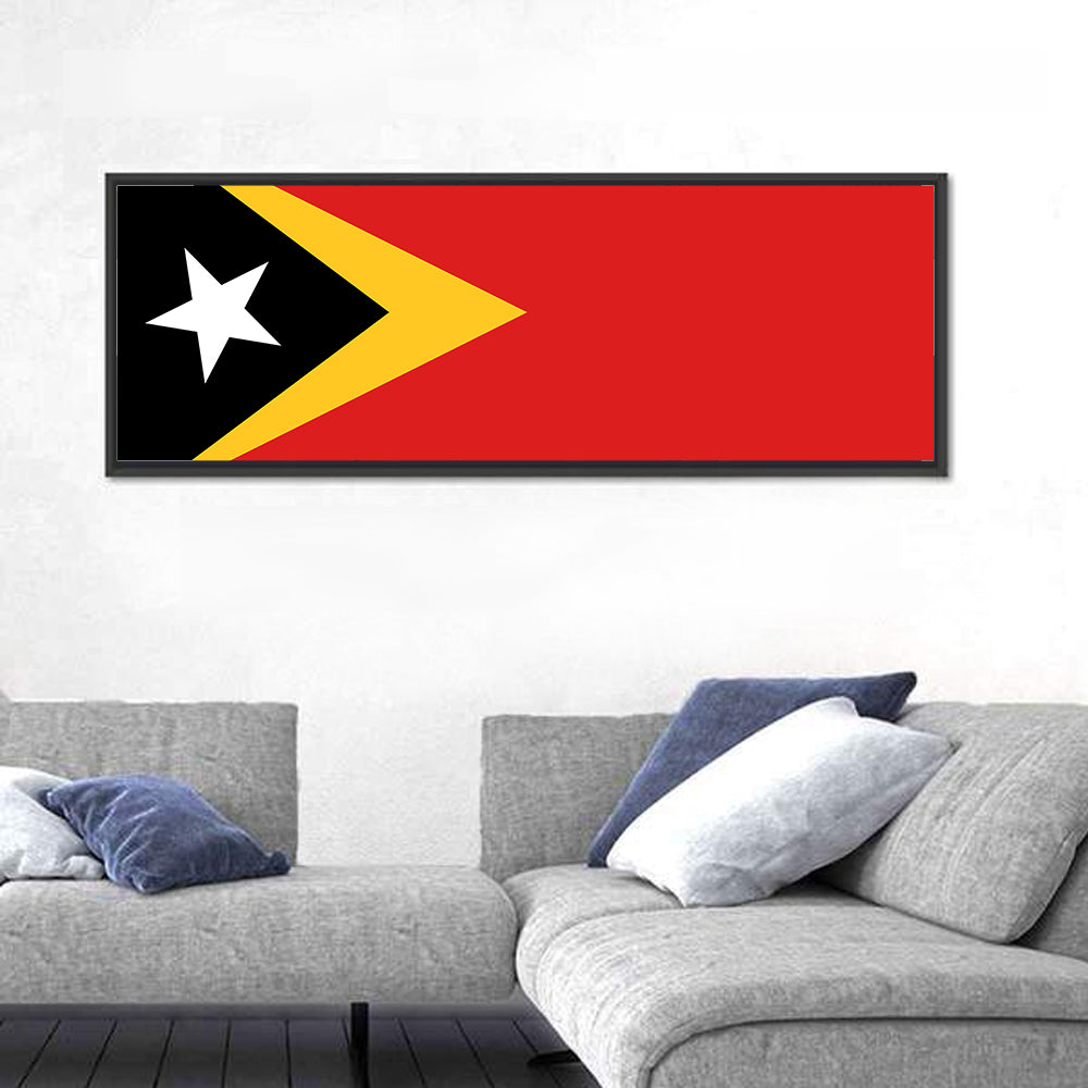 East Timorese National Official Flag Wall Art