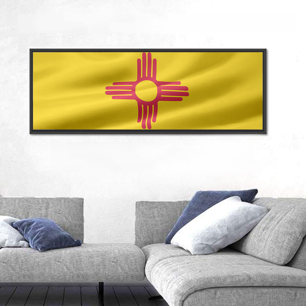 New Mexico Flag with Zia Symbol Wall Art
