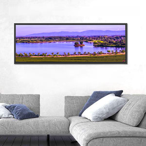 Tea Plantation With Lake In Thai Wall Art