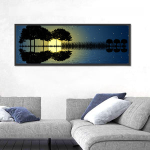 Guitar Island & Moonlight Wall Art