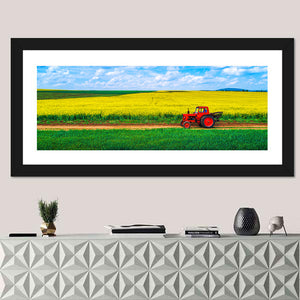 Aerial View Over Agricultural Fields Wall Art