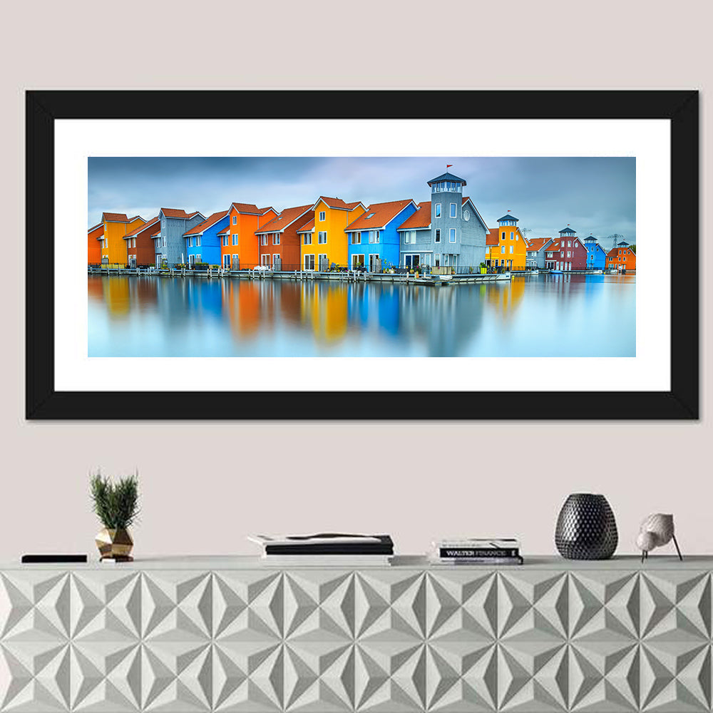 Colorful Waterfront Houses Wall Art