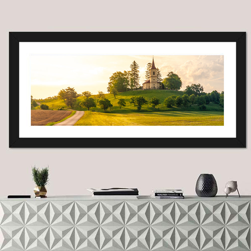 St Peter and Pauls Hilltop Church Wall Art in a room, panoramic