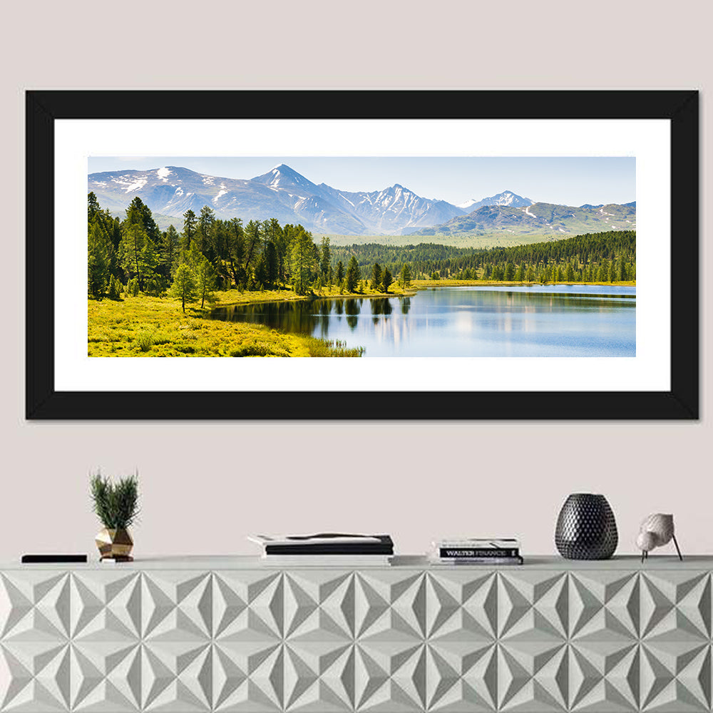 Altai Lake with Snow Capped Peaks Wall Art