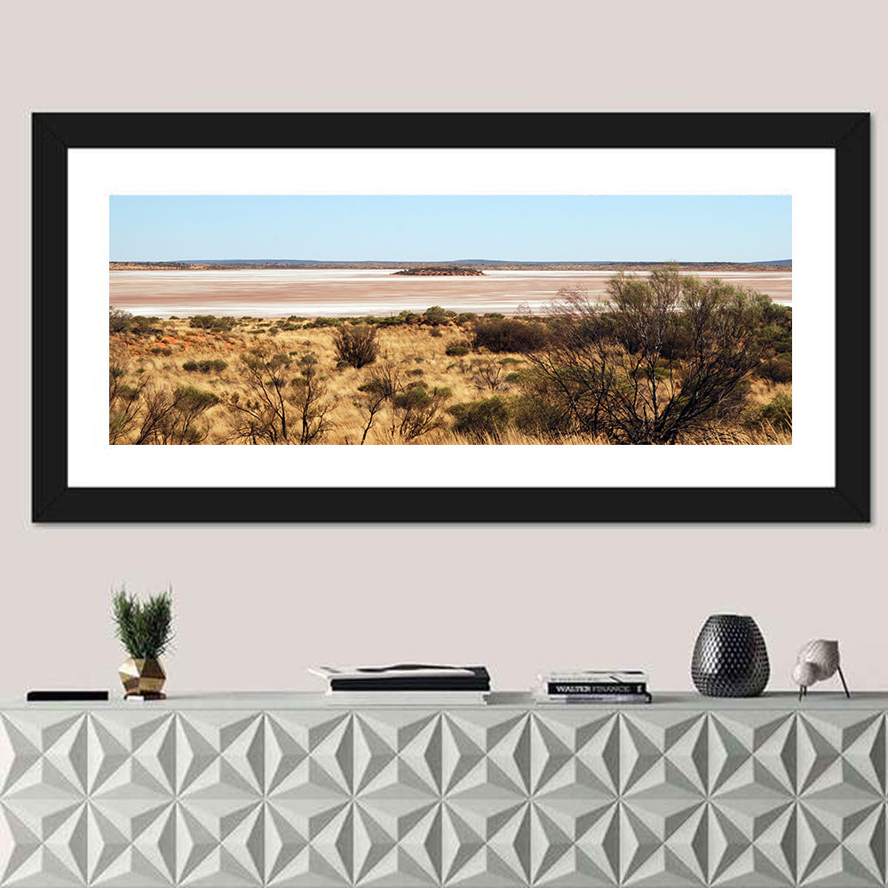 Amadeus Salt Lake Landscape Wall Art in a room, panoramic