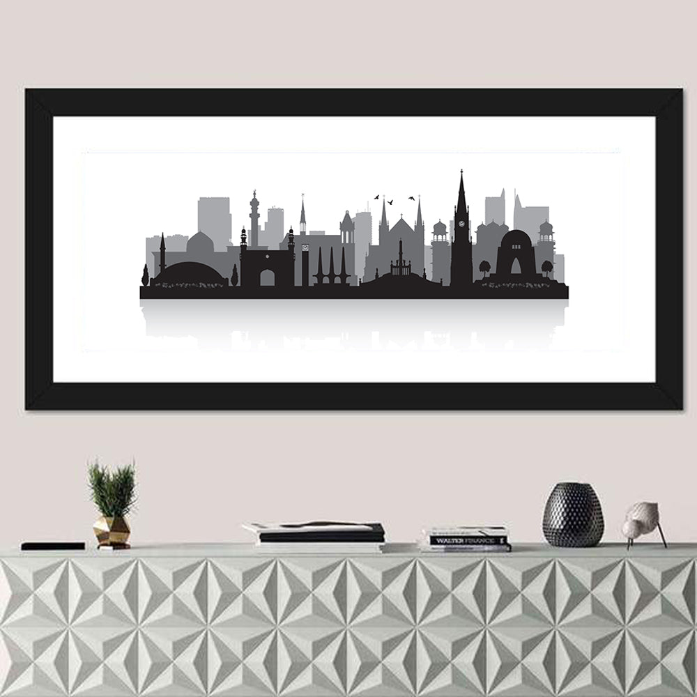 Karachi Skyline Silhouette Wall Art