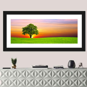 Tree On The Field Wall Art