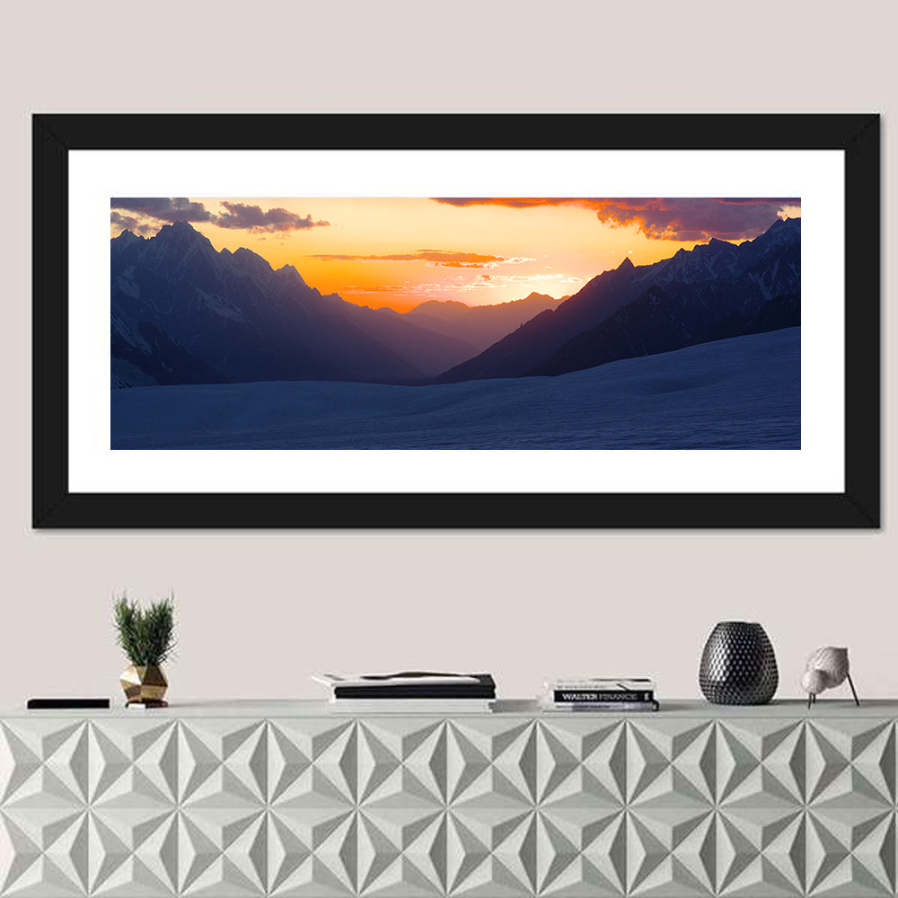 Hispar Pass Sunset Wall Art