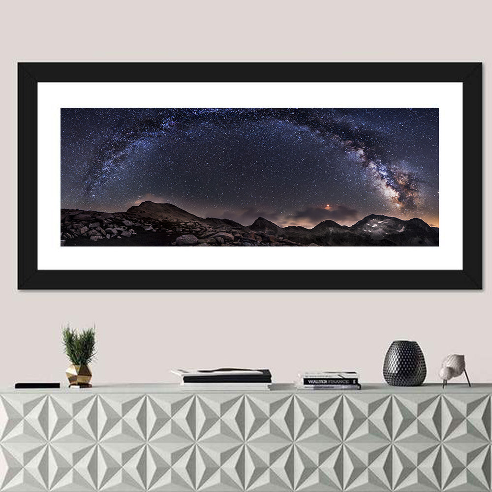 Milky Way Over Mountain Ridge Wall Art