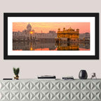 Golden Temple at Sunset Wall Art