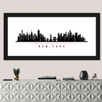 New York Skyline Silhouette Wall Art
