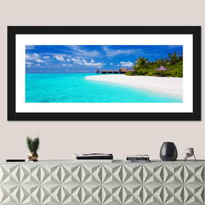 Tropical Island With Palm Trees Wall Art