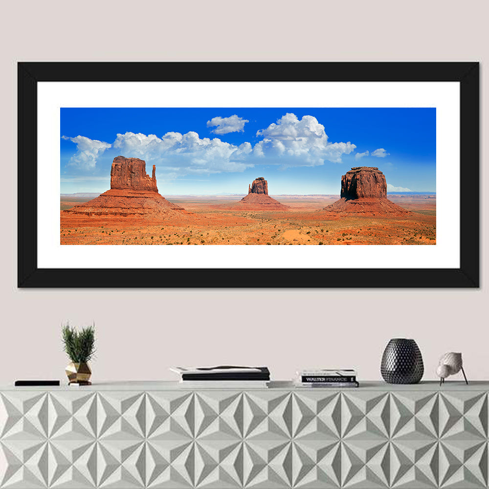 Monument Valley Buttes, Utah Wall Art in a room, panoramic