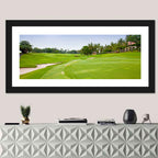 Sunny Putting Green with Palm Trees Wall Art
