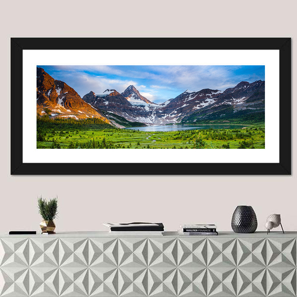 Mount Assiniboine Glacier and Magig Lake Wall Art