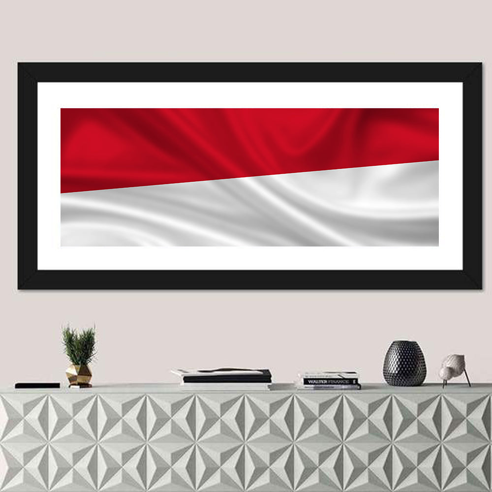 Flag Of Indonesia Monaco Wall Art