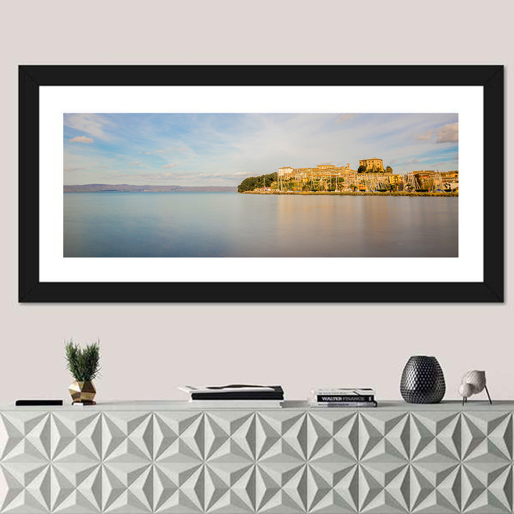 Bolsena Lakeside Harbor View Wall Art